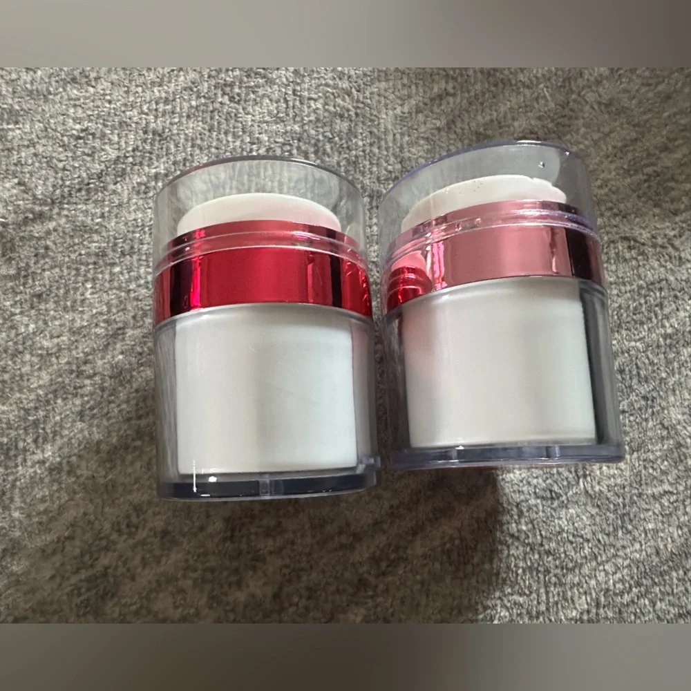 Gravity Pump Bottle 1 Oz Red and Pink Lot of Two